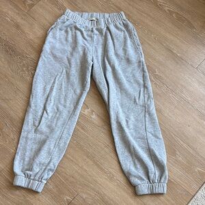 Brandy Melville Gray Track Pants with Elastic Cuffs
